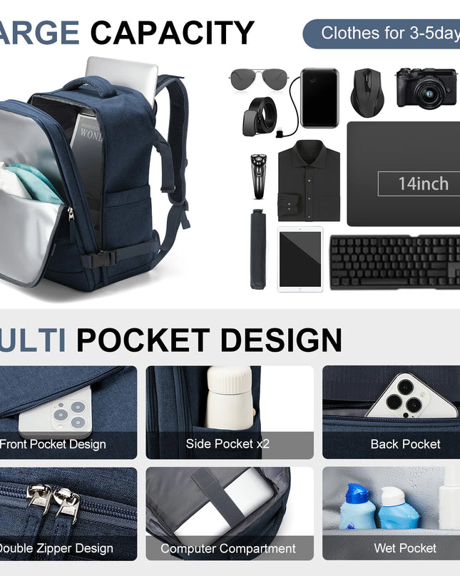 Handgepäck Rucksack Khaki 40x20x25 für Ryanair