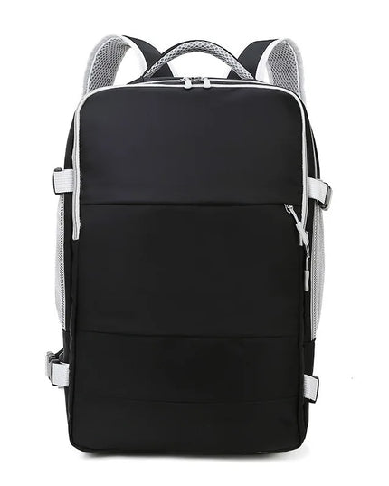 Handgepäck Rucksack Schwarz 40 Liter mit Laptopfach und Schuhfach für Reisen und Business