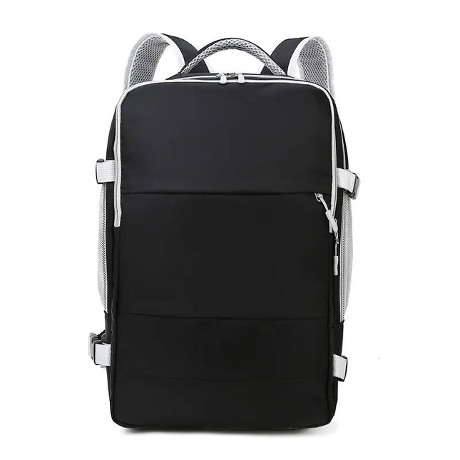 Handgepäck Rucksack Schwarz 40 Liter mit Laptopfach und Schuhfach für Reisen und Business