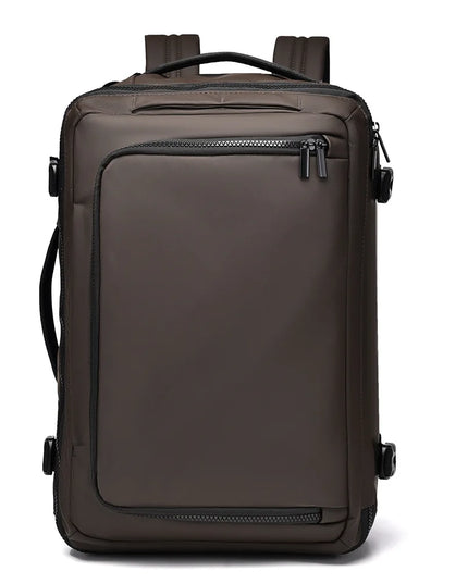 Handgepäck Rucksack in Kaffeebraun für Kurzreisen und den Alltag, mit Laptopfach und vielen weiteren Fächern