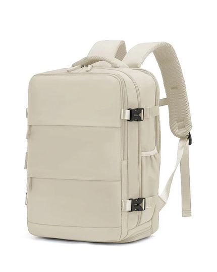 Beiger Handgepäck Rucksack 40x30x20 cm für Ryanair-Flüge, unter dem Sitz verstaut