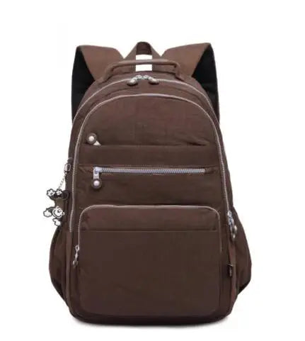 Handgepäck Rucksack 40x20x25 in Kaffeebraun für Damen und Herren auf Reisen