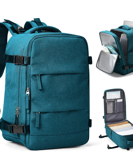Handgepäck Rucksack 40x20x25 in Petrol, ideal für Ryanair und Kurztrips, mit Laptopfach