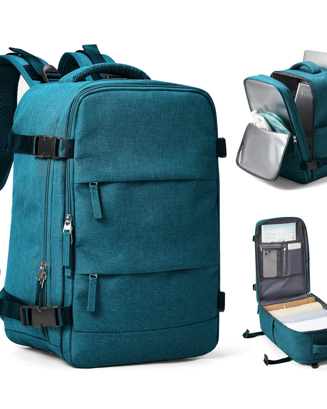 Handgepäck Rucksack 40x20x25 in Petrol, ideal für Ryanair und Kurztrips, mit Laptopfach