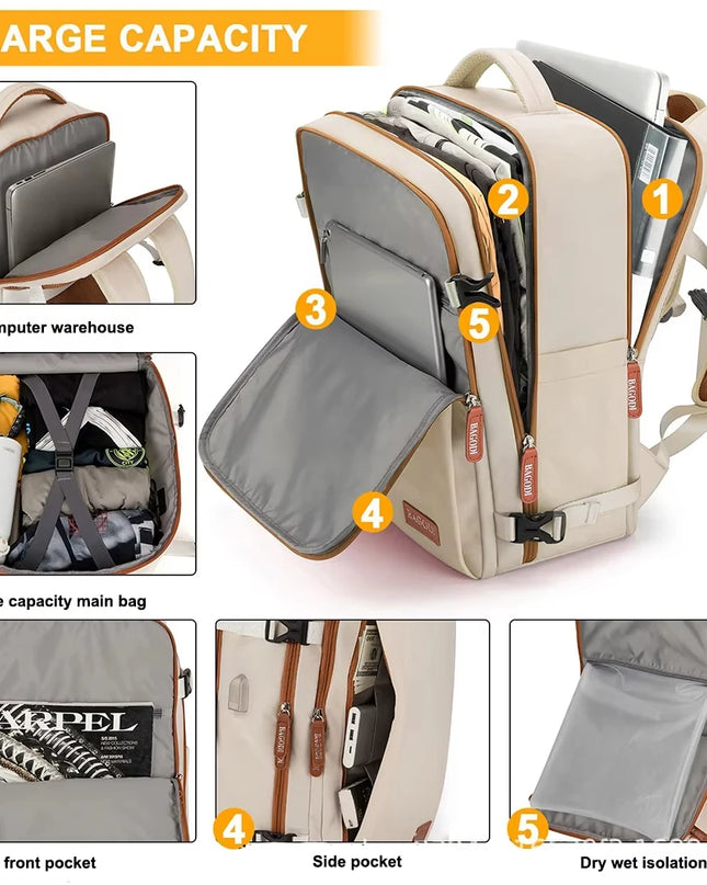 Blauer Handgepäck Rucksack 45x20x30 cm für EasyJet