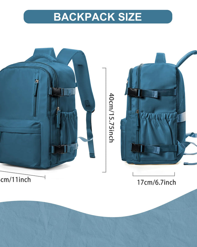 Handgepäck Rucksack in Petrol, 20-35 Liter Fassungsvermögen, mit Laptopfach und bequemen Schultergurten