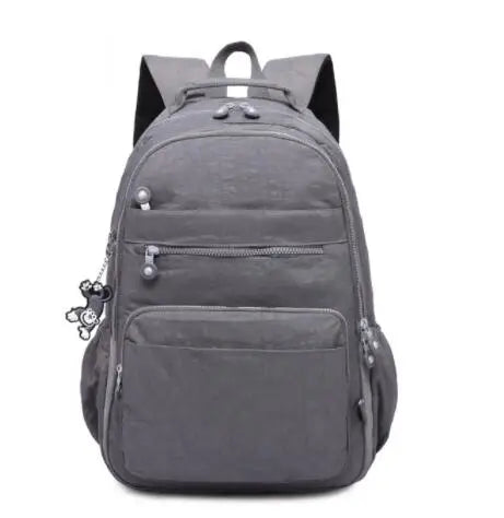 Grauer Handgepäck Rucksack 40x20x25 für Damen und Herren, ideal für Reisen