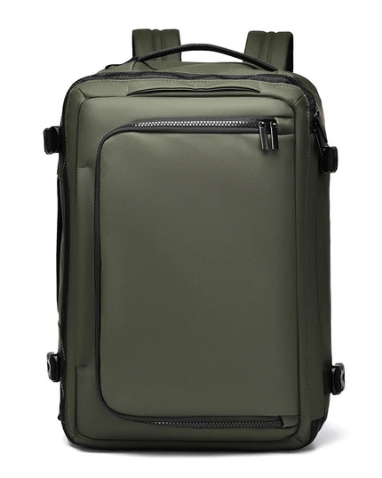 Grüner Handgepäck Rucksack für Kurzreisen & Alltag mit Laptopfach und Organizer