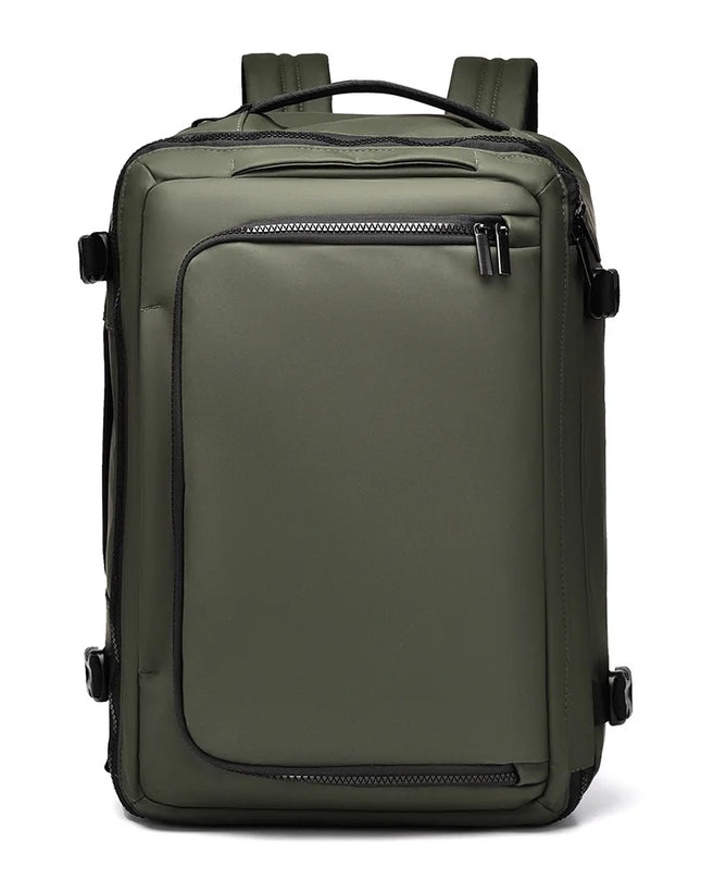 Grüner Handgepäck Rucksack für Kurzreisen & Alltag mit Laptopfach und Organizer