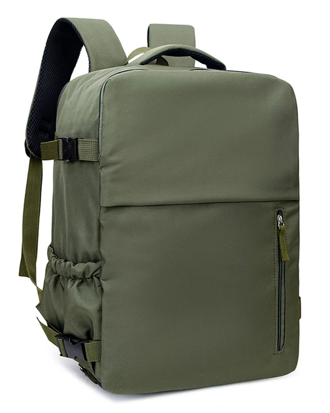 Olivgrüner Handgepäck Rucksack 40x30x20cm für Reisen und Fluggesellschaften wie Ryanair und EasyJet