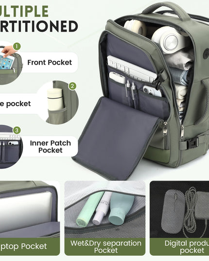 Handgepäck Rucksack Schwarz 24L – Dein Reisebegleiter