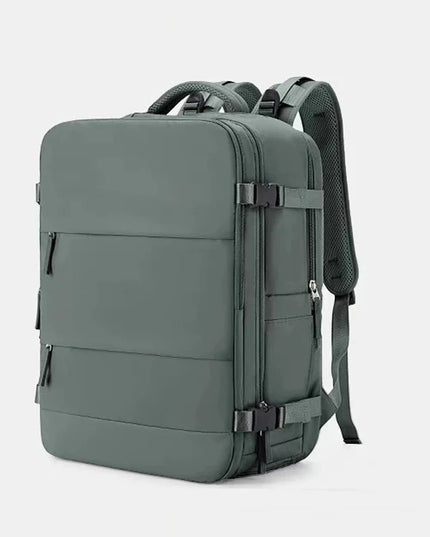 Reise Rucksack in Olivgrün mit 20-35 Litern Volumen und verschiedenen Fächern für Reisen und Handgepäck