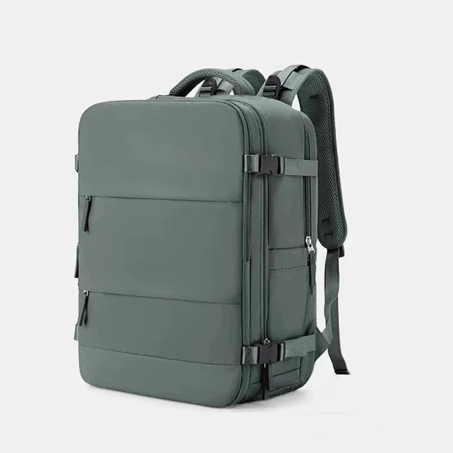 Reise Rucksack in Olivgrün mit 20-35 Litern Volumen und verschiedenen Fächern für Reisen und Handgepäck