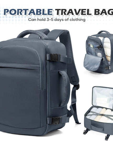 Handgepäck Rucksack 40x20x25 in Königsblau für Reisen und Laptop mit Air Cushion Belt Tragesystem