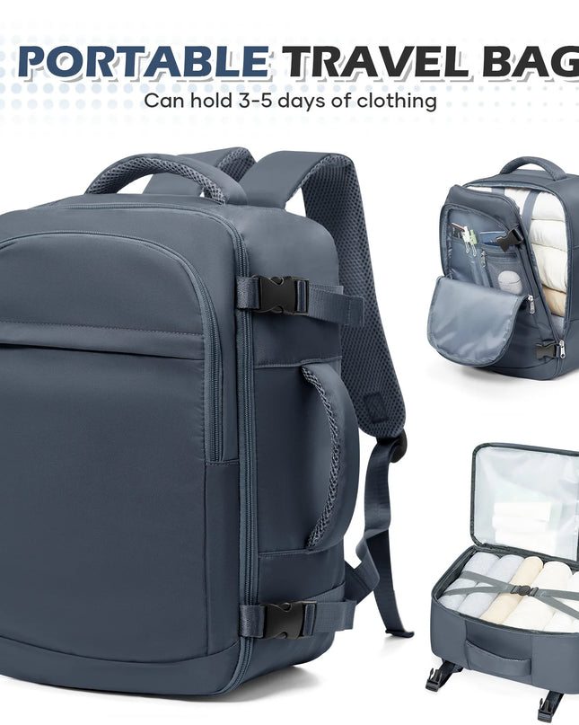 Handgepäck Rucksack 40x20x25 in Königsblau für Reisen und Laptop mit Air Cushion Belt Tragesystem