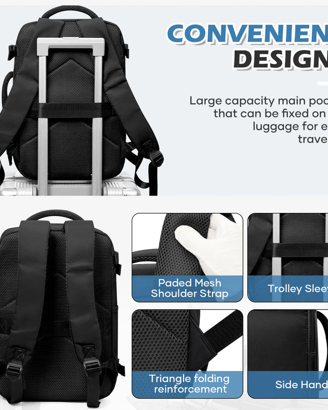 Grüner Handgepäck Rucksack 40x20x25 für Reisen & Laptop