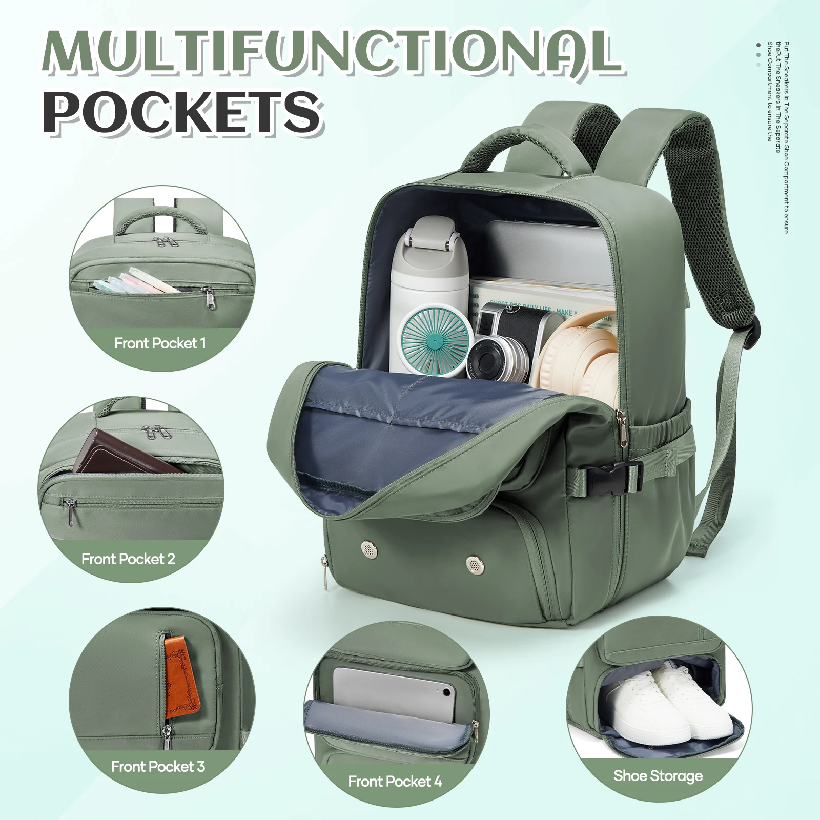 Detailansicht des Handgepäck-Rucksacks, Bild 2