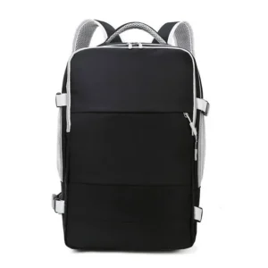 Handgepäck Rucksack Schwarz 40 Liter mit Laptopfach und Schuhfach für Reisen und Business