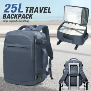 Königsblauer Handgepäck Rucksack (20-35L) mit weichem Tragegriff und Luftkissen-Gurt