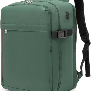 Grüner Handgepäck Rucksack 24L, ideal für Flugreisen mit Eurowings, mit Laptopfach und strapazierfähigem Material.