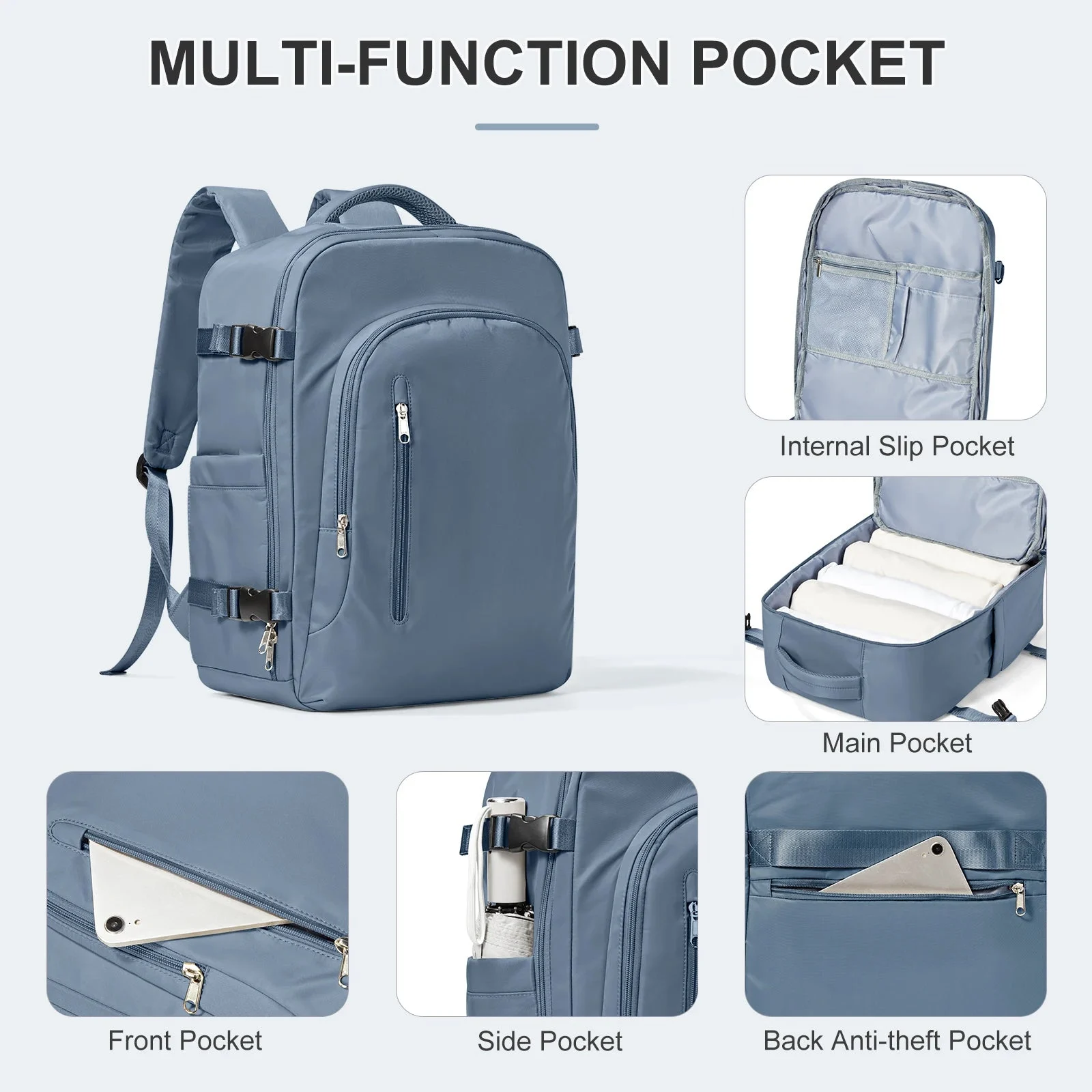 Handgepäck Rucksack Beige: Ihr flexibler Reisebegleiter – Bild 4