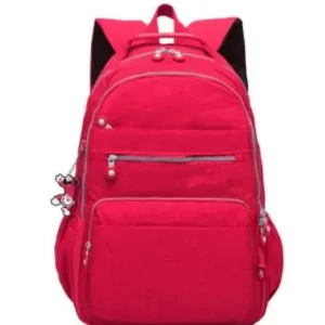Roter Handgepäck Rucksack 40x20x25 für Damen und Herren, perfekt für Flugreisen und Abenteuer.