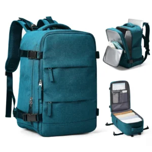 Handgepäck Rucksack 40x20x25 in Petrol, ideal für Ryanair und Kurztrips, mit Laptopfach