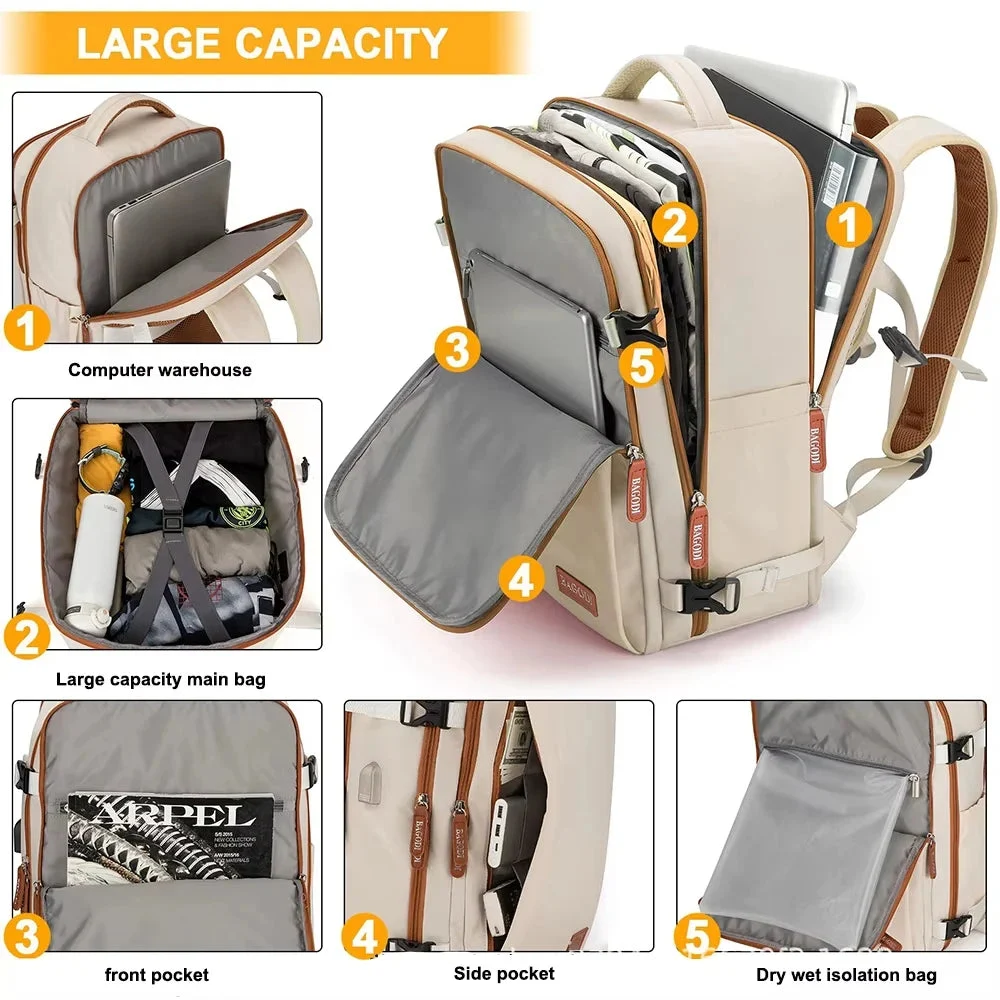 Blauer Handgepäck Rucksack 45x20x30 cm für EasyJet – Bild 5