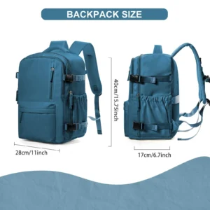 Handgepäck Rucksack in Petrol, 20-35 Liter Fassungsvermögen, mit Laptopfach und bequemen Schultergurten