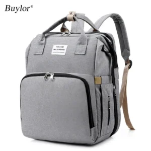 Grauer Handgepäck Rucksack Damen, ideal für Reisen mit Laptopfach und viel Stauraum