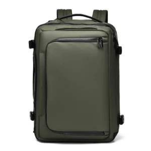 Grüner Handgepäck Rucksack für Kurzreisen & Alltag mit Laptopfach und Organizer