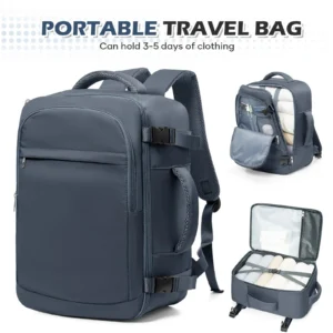Handgepäck Rucksack 40x20x25 in Königsblau für Reisen und Laptop mit Air Cushion Belt Tragesystem